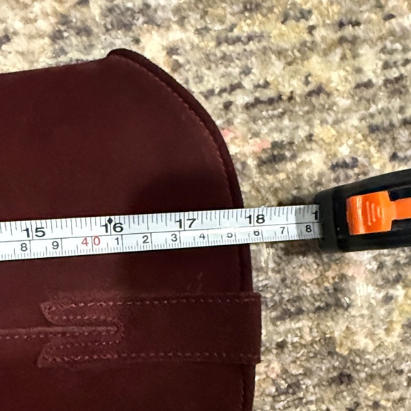 Sundance Burgundy Suede Slouch Western Cowboy Boots Women size 39 - Picture 12 of 12